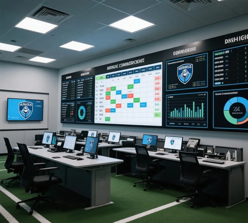 赛事数据中心视觉示意